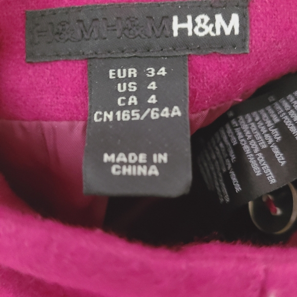 Fuscia wool pink mini skirt 70s style size 4 fits like a 0 - Picture 2 of 3